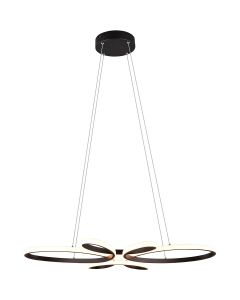 LED Hanglamp - Trion Crowl - 32W - Natuurlijk Wit 4000K - Dimbaar - Rond - Mat Zwart - Metaal 1