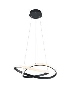 LED Hanglamp - Trion Source - 27.5W - Warm Wit 3000K - Dimbaar - Rond - Mat Zwart - Metaal 1