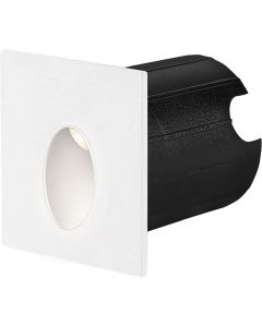 LED Inbouw Wandspot - Brinton Victo - 2W 240lm - 830 Warm Wit 3000K - IP65 - Vierkant - Wit