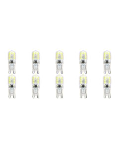 LED Lamp 10 Pack - Aigi Yvona - G9 Fitting - 2.5W - Helder/Koud Wit 6500K - Mat Wit - Kunststof