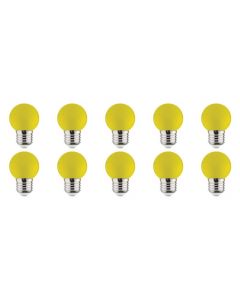 LED Lamp 10 Pack - Romba - Geel Gekleurd - E27 Fitting - 1W