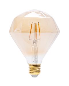 LED Lamp - Aigi Glow Diamond - E27 Fitting - 4W - Warm Wit 1800K - Amber