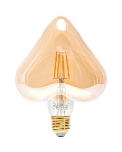 LED Lamp - Aigi Glow Heart - E27 Fitting - 4W - Warm Wit 1800K - Amber