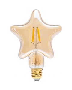 LED Lamp - Aigi Glow Star - E27 Fitting - 4W - Warm Wit 1800K - Amber