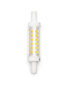 LED Lamp - Aigi Trunka - R7S Fitting - 5W - Helder/Koud Wit 6500K - Oranje - Glas