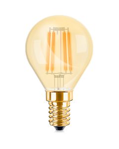 LED Lamp E14 Kogel Filament - Brinton - Amber 4W 360lm - 822 Zeer Warm Wit 2200K - P45 | Vervangt 32W