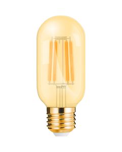 LED Lamp E27 Buis Filament - Brinton - Amber 4W 360lm - 822 Zeer Warm Wit 2200K - T45 | Vervangt 32W