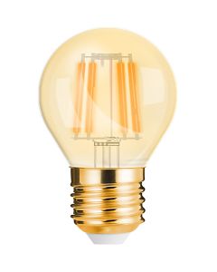 LED Lamp E27 Kogel Filament - Brinton - Amber 4W 360lm - 822 Zeer Warm Wit 2200K - G45 | Vervangt 32W