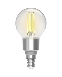 LED Lamp - Filament - Smart LED - Aigi Delano - Bulb G45 - 4.5W - E14 Fitting - Slimme LED - Wifi LED + Bluetooth - Aanpasbare Kleur - Transparant Helder - Glas