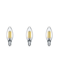 LED Lamp - Filament - Trion Kamino - Set 3 Stuks - E14 Fitting - 2W - Warm Wit-2700K - Transparant Helder -  Glas