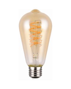 LED Lamp - Filament - Trion Spiro - E27 Fitting - 7W - Zeer Warm Wit - 1800K - Dimbaar - 500 lumen