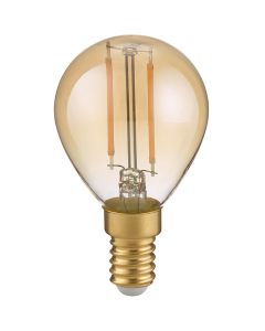 LED Lamp - Filament - Trion Tropin - E14 Fitting - 4W - Warm Wit-2700K - Dimbaar - Amber - Glas