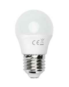 LED Lamp - Smart LED - Aigi Exona - Bulb G45 - 5W - E27 Fitting - Slimme LED - Wifi LED - Aanpasbare Kleur - Mat Wit - Glas