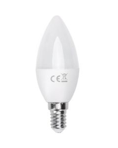 LED Lamp - Smart LED - Aigi Kiyona - Bulb C37 - 7W - E14 Fitting - Slimme LED - Wifi LED - Aanpasbare Kleur - Mat Wit - Glas