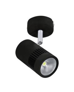 LED Opbouwspot - Plafondspot - 8W Rond - Draaibaar - Natuurlijk Wit 4200K - Mat Zwart Aluminium