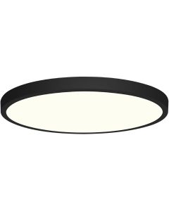 LED Paneel - Ø30 - 28W - Natuurlijk Wit 4200K - Mat Zwart - Opbouw - Rond - Aluminium