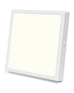 LED Paneel - Downlight - Aigi - Natuurlijk Wit 4000K - 24W - 30x30 - Opbouw - Vierkant - Wit - Flikkervrij