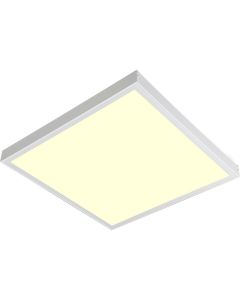 LED Paneel met Stekker - Aigi Leny - 60x60 - Warm Wit 3000K - 32W - 3840lm - 120lm/W - High Lumen - Opbouw - Vierkant - Mat Wit - Flikkervrij