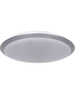 LED Plafondlamp - Aigi Ashly - Opbouw Rond 18W - Warm Wit 3000K - Mat Zilver - Aluminium