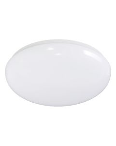 LED Plafondlamp met Bewegingssensor - Aigi - Opbouw Rond 18W - Natuurlijk Wit 4000K - 360° - Mat Wit Aluminium