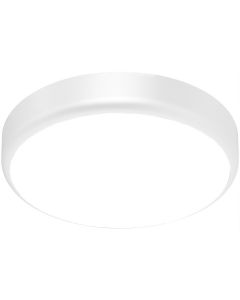 LED Plafondlamp met Sensor + Dag en Nacht Sensor - Brinton Gruna - 20W 2000lm - Helder/Koud Wit 6000K - IP54 - Opbouw - Rond - Wit