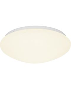 LED Plafondlamp met Sensor + Dag en Nacht Sensor - Kozolux Crimpy - 20W 1500lm - Warm Wit 3000K - Opbouw - Rond - Wit