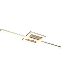 LED Plafondlamp - Plafondverlichting - Trion Aile - 17W - Warm Wit 3000K - Draaibaar - Mat Nikkel - Metaal 1