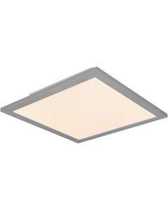 LED Plafondlamp - Plafondverlichting - Trion Alina - 13.5W - Warm Wit 3000K - Dimbaar - Vierkant - Mat Titaan - Aluminium