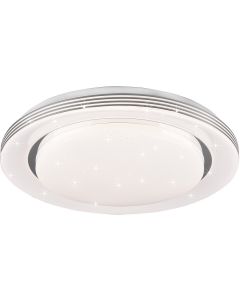 LED Plafondlamp - Plafondverlichting - Trion Atras - 18W - Aanpasbare Kleur - Rond - Mat Wit - Kunststof