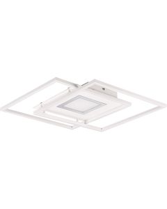 LED Plafondlamp - Plafondverlichting - Trion Avia - 36W - Aanpasbare Kleur - Afstandsbediening - Dimbaar - Mat Wit - Aluminium 1