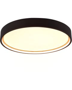 LED Plafondlamp - Plafondverlichting - Trion Dile - 29W - Aanpasbare Lichtkleur - Rond - Mat Zwart - Metaal 1