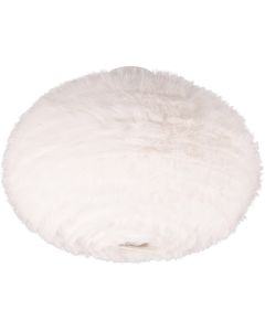 LED Plafondlamp - Plafondverlichting - Trion Fluffy - E27 Fitting - Rond - Taupe - Synthetisch Pluche 1