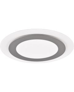 LED Plafondlamp - Plafondverlichting - Trion Groan - 42W - Aanpasbare Kleur - Afstandsbediening - Dimbaar - Rond - Mat Nikkel - Metaal 1