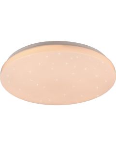 LED Plafondlamp - Plafondverlichting - Trion Kalina - 18W - RGBW - Dimbaar - Aanpasbare Kleur - Afstandsbediening - Sterlicht -  Rond - Mat Wit - Kunststof