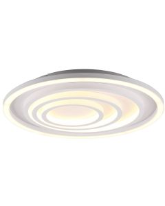 LED Plafondlamp - Plafondverlichting - Trion Kamaro - 40W - Dimbaar - Aanpasbare Kleur - Afstandsbediening - Rond - Mat Wit - Aluminium