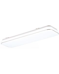 LED Plafondlamp - Plafondverlichting - Trion Lana - 28W - Natuurlijk Wit 4000K - Dimbaar - Rechthoek - Wit - Kunststof 1