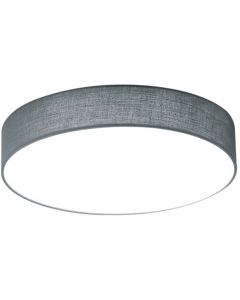 LED Plafondlamp - Plafondverlichting - Trion Lanago - 11W - Warm Wit 3000K - Rond - Mat Grijs - Aluminium