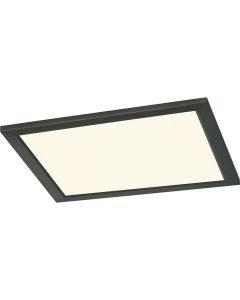 LED Plafondlamp - Plafondverlichting - Trion Povino - 15W - Warm Wit 3000K - Dimbaar - Vierkant - Mat Zwart - Aluminium