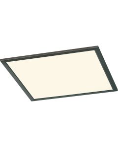 LED Plafondlamp - Plafondverlichting - Trion Povino - 26W - Warm Wit 3000K - Dimbaar - Vierkant - Mat Zwart - Aluminium