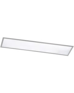 LED Plafondlamp - Plafondverlichting - Trion Povino - 30W - Warm Wit 3000K - Dimbaar - Rechthoek - Mat Nikkel - Aluminium