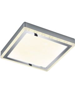 LED Plafondlamp - Plafondverlichting - Trion Slodan - 20W - Aanpasbare Kleur - Vierkant - Mat Wit - Kunststof