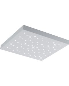 LED Plafondlamp - Plafondverlichting - Trion Tarza - 22W - Aanpasbare Kleur - Vierkant - Mat Wit - Aluminium