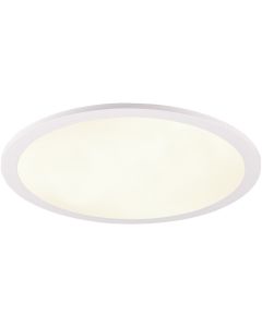 LED Plafondlamp - Plafondverlichting - Trion Tiberon - 20W - Natuurlijk Wit 4000K - Rond - Mat Wit - Kunststof