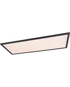 LED Plafondlamp - Plafondverlichting - Trion Tirus - 34W - Aanpasbare Kleur - Rechthoek - Mat Zwart - Aluminium