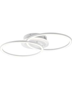 LED Plafondlamp - Plafondverlichting - Trion Venda - 25W - Natuurlijk Wit 4000K - Dimbaar - Rond - Mat Wit - Aluminium