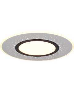 LED Plafondlamp - Plafondverlichting - Trion Virsa - 44W - Aanpasbare Kleur - Dimbaar - Afstandsbediening - Rond - Mat Nikkel - Aluminium