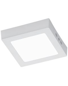 LED Plafondlamp - Plafondverlichting - Trion Zonin - 12W - Warm Wit 3000K - Vierkant - Mat Wit - Aluminium