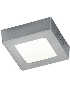 LED Plafondlamp - Plafondverlichting - Trion Zonin - 5W - Warm Wit 3000K - Vierkant - Mat Nikkel - Aluminium