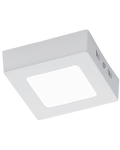 LED Plafondlamp - Plafondverlichting - Trion Zonin - 5W - Warm Wit 3000K - Vierkant - Mat Wit - Aluminium