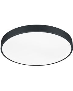 LED Plafondlamp - Trion Oka - Aanpasbaar kleur -  Dimbaar - Rond - Mat Zwart - Metaal 1